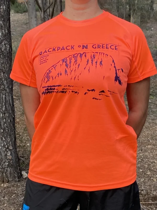 "Throne of Zeus" Performance Tee Coral