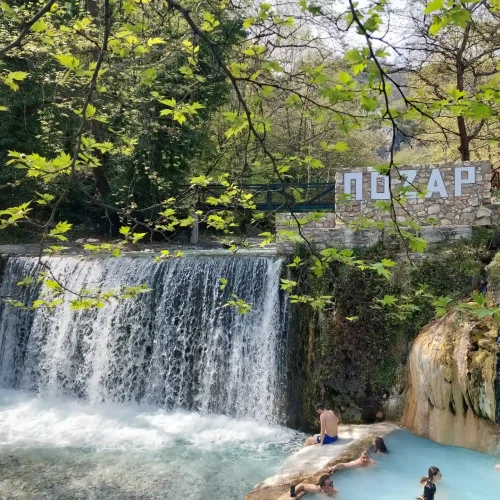 Λουτρά Πόζαρ.Φωτογραφία εξωφύλλου από πεζοπορική εκδρομή στα Λουτρά Πόζαρ με το BackpackOnGreece