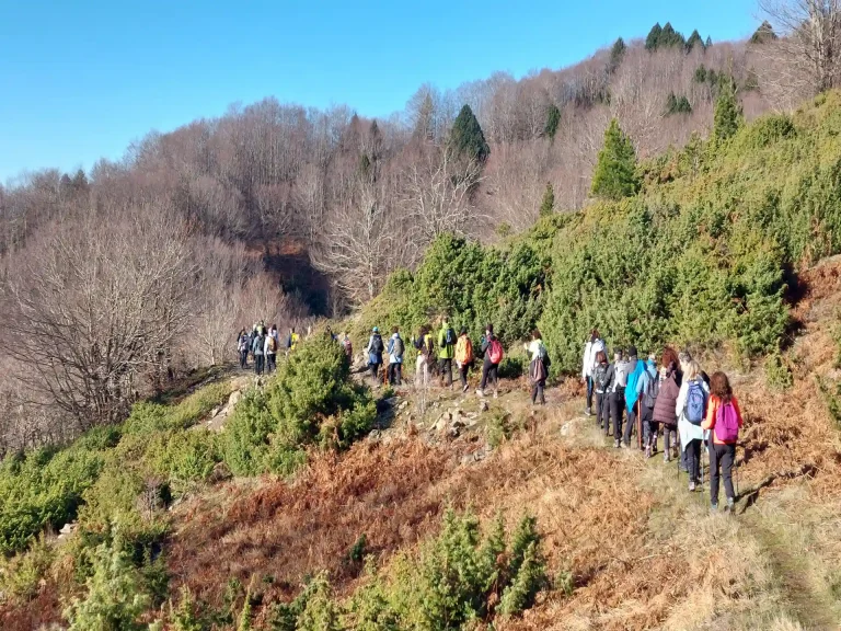 Μέτσοβο στα χνάρια της αρκούδας – η ομάδα του BackpackOnGreece περπατά σε ηλιόλουστο μονοπάτι στο Ursa Trail