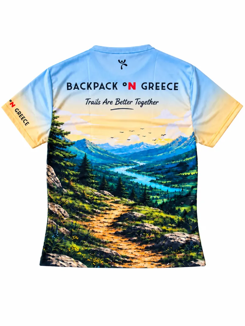 Better Together dry fit μπλουζάκι πεζοπορίας BackpackOnGreece – πίσω όψη