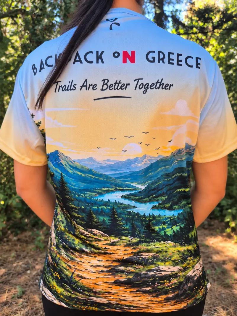Better Together dry fit μπλουζάκι πεζοπορίας BackpackOnGreece – πίσω όψη