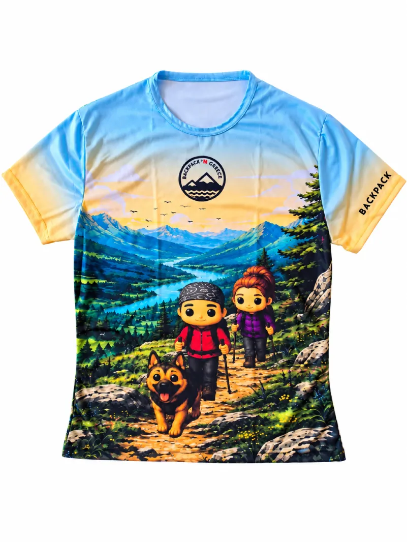 Better Together dry fit μπλουζάκι πεζοπορίας BackpackOnGreece – μπροστινή όψη