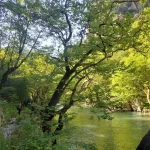Το μονοπάτι ακολουθεί τον ποταμό, προσφέροντας μοναδικές εικόνες σε κάθε στροφή. Μονοπάτι πεζοπορίας δίπλα στον Βοϊδομάτη στα Ζαγοροχώρια