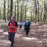 Η ομάδα μας σε μια όμορφη στιγμή μέσα στο δάσος. Ο αρχηγός με την ομάδα σε φθινοπωρινή πεζοπορία μέσα στη Φολόη