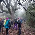 Λίγες ανάσες και συνεχίζουμε. Μικρή στάση της ομάδας στο μονοπάτι για ξεκούραση και ανασυγκρότηση